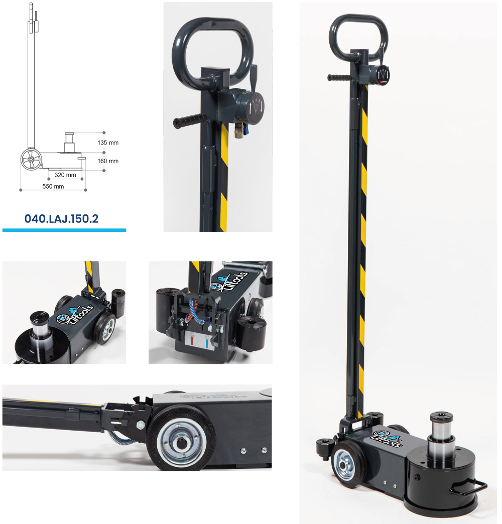 Air-hydraulic jacks